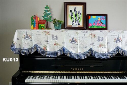 KHĂN PHỦ PIANO HỌA TIẾT HÌNH THÁP PARIS PHỐI HOA KU-013A